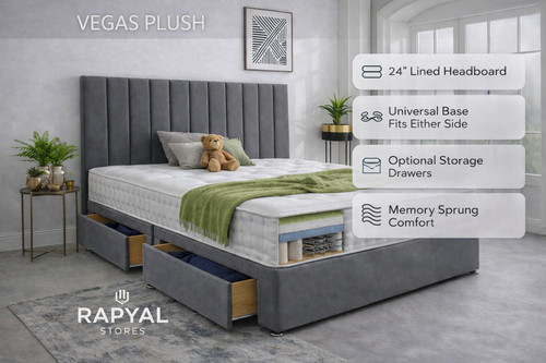 Luxury plush divan bed - plush, set
