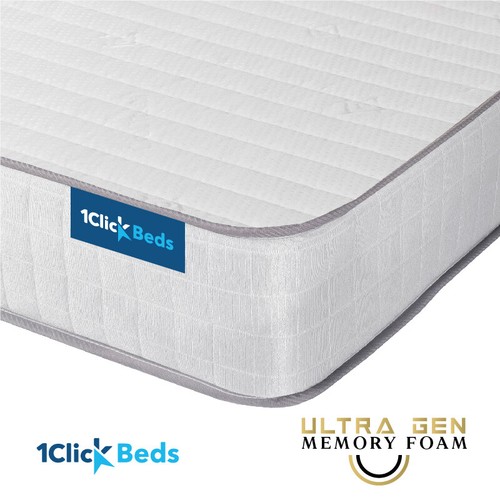 White quilted memory foam - white,