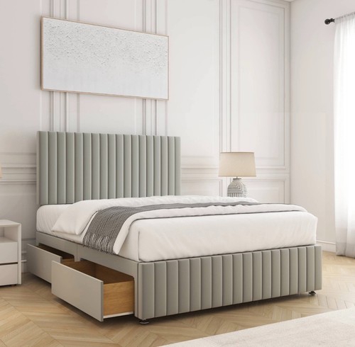 Plush divan bed - bed, with