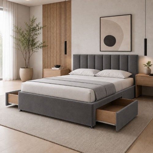 Plush divan bed - divan, pocket