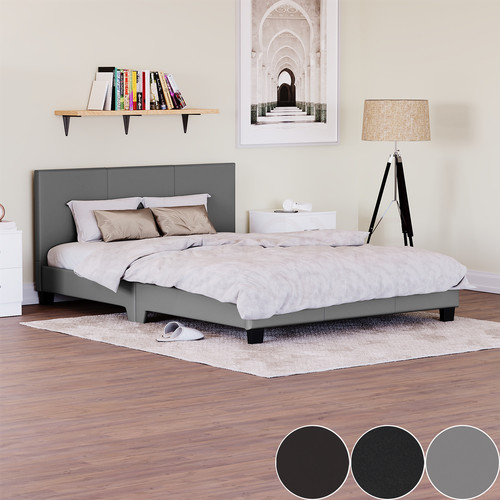 Modern leather bed - modern, frame