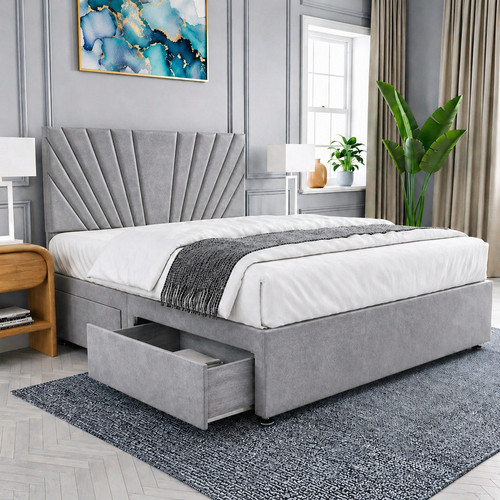 Plush divan bed set with - divan,